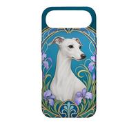 White Whippet or Italian Greyhound Art Nouveau Case for iPhone Air