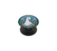 White Whippet or Italian Greyhound Art Nouveau PopSockets Adhesive PopGrip