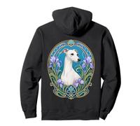 White Whippet or Italian Greyhound Art Nouveau Pullover Hoodie