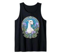White Whippet or Italian Greyhound Art Nouveau Tank Top