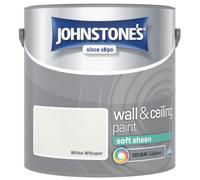 White Whisper Johnstone’s Wall & Ceiling Soft Sheen Paint 2.5L - Subtle Sheen Finish, Durable & Washable, Quick Dry, Low Odour Interior Paint for Walls & Ceilings