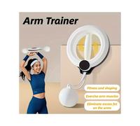 (White) White 360 Rotating Handheld Fitness Trainer - Portable Arm & Full Body Workout for Home Gym, Yoga, Pilates | Ergonomic Design Maximize