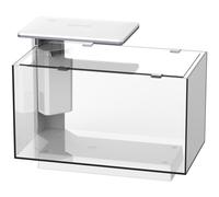 (White, White) Superfish Quadro 40 Aquarium Fish Tank LED Lighting & Filter, Optional Cabinet