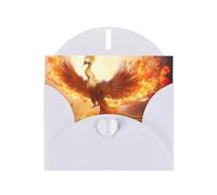 White WHJSHOP Beautiful phoenix Prints Greeting Card - High-End Pearlescent Paper Double Sided Pearl Effect Love Buckle Pearl Paper Envelope