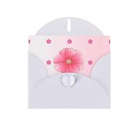 White WHJSHOP Blooming carnations Prints Greeting Card - High-End Pearlescent Paper Double Sided Pearl Effect Love Buckle Pearl Paper Envelope