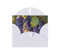 White WHJSHOP Desert Grapes Prints Greeting Card - High-End Pearlescent Paper Double Sided Pearl Effect Love Buckle Pearl Paper Envelope