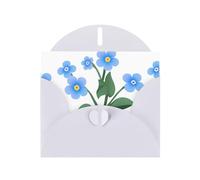 White WHJSHOP Don't forget I love you Prints Greeting Card - High-End Pearlescent Paper Double Sided Pearl Effect Love Buckle Pearl Paper Envelope
