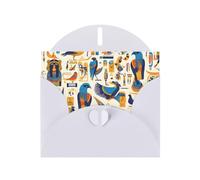 White WHJSHOP egypt hieroglyphics Prints Greeting Card - High-End Pearlescent Paper with Double-Sided Pearl Effect