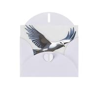 White WHJSHOP Flying Dove Prints Greeting Card - High-End Pearlescent Paper Double Sided Pearl Effect Love Buckle Pearl Paper Envelope