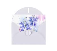 White WHJSHOP lily of the valley Prints Greeting Card - High-End Pearlescent Paper Double Sided Pearl Effect Love Buckle Pearl Paper Envelope