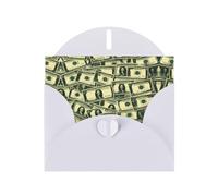 White WHJSHOP many cartoon dollars Prints Greeting Card - High-End Pearlescent Paper Double Sided Pearl Effect Love Buckle Pearl Paper Envelope