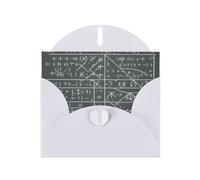 White WHJSHOP Math Geometry Geek Calculus Prints Greeting Card - High-End Pearlescent Paper Double Sided Pearl Effect Love Buckle Pearl Paper Envelope