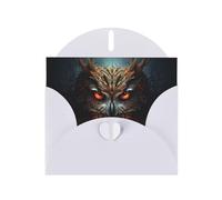 White WHJSHOP Night Owl Prints Greeting Card - High-End Pearlescent Paper Double Sided Pearl Effect Love Buckle Pearl Paper Envelope