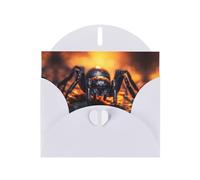 White WHJSHOP Spider in the light Prints Greeting Card - High-End Pearlescent Paper with Double-Sided Pearl Effect