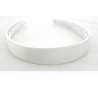 White Wide Satin Alice Band IN9013