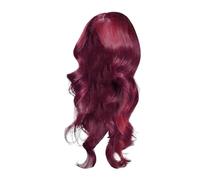 White Wig 26inch Wine Red Lace Front Wigs Big Wave Long Curly Wig Ladies Carnival Cosplay Human Hair 30Inch Curly Length Suitable for Party Decoration