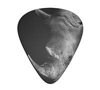 White Wild Animal Printed Guitar Picks With Organizer Storage Box 0.46 0.71 0.96 Mm Includes Thin Medium Heavy For Bass Electric Acoustic Guitars Ukulele 12 Pack