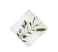 White Wild Green Twig Printing 10 Pcs Car Air Freshener Hanging Sheets Scented Hanging Sheets With Rope For Home