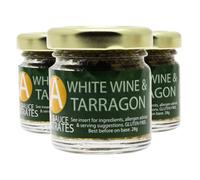 White Wine and Tarragon Cooking Sauce (3 Jars x 28g) | Pasta or Chicken Cooking Sauce Concentrate | Just Add Cream or Crème Fraîche | Marinade, Rub or Stir-Fry, | Spices, Seasoning | By SA Sauces