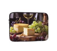 White Wine Cheese Cake Grapes Laptop Case Sleeve 10 inch Laptop Bag Shockproof Computer Carrying Cover Protective Notebook Case