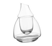 White Wine Decanter with Ice Pocket, Ice Jug Bottle for Cocktail Champagne Beverage Server, Hand Fired Glass Carafe with 150ML-180ML Capacity- Bevel