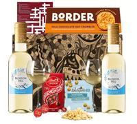 White Wine Gift Set Hamper with Chocolate and Biscuits| Cross Words for Women| Men| Couples -Birthday Gifts for Women| Valentine Gifts| Mother's Day Gifts