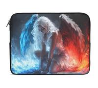 White Wings And Blue Flames Trendy Laptop Bag Computer Carrying Case Lightweight Briefcases for Working