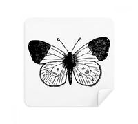 White Wings Butterfly Specimen Glasses Cleaning Cloth Phone Screen Cleaner Suede Fabric 2pcs