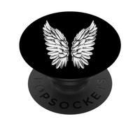 White Wings Freedom Guardian For Men & Women Angel PopSockets Adhesive PopGrip
