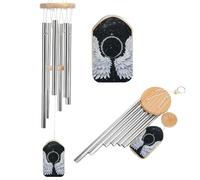 White Wings with Halo Wind Chimes for Outside Memorial Tuned Outdoor Windchimes Large Garden Decor Wind Chime with Melodious Sound for Mom Dad Grandma Home Garden Patio Decor