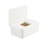 White Wipes Dispenser Portable Refillable Large Capacity Wet Tissue Holder Dustproof Simple Appearance Durable Household Wet Wipes Box Color