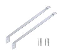 White Wire Shelving Support Bracket for 12" and 16" Deep Shelves with Anchors & Screws, Replacement for ClosetMaid (2 Pack)