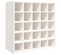 (White, with 25 holes) vidaXL Solid Wood Pine Wine Cabinet Alcohol Cabinet Rack Multi Colours/Models