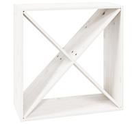 vidaXL Wine Cabinet White 62x25x62 cm Solid Wood Pine, White