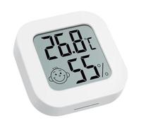 (white, With battery) 2024 Mini LCD Digital Thermometer Hygrometer Indoor Room Electronic Temperature Humidity Meter Sensor Gauge Weather Station for Home