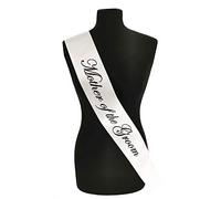 White with Black Writing ‘Mother of The Groom’ Sash