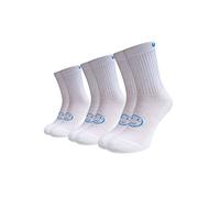 White with Blue 3 Pairs For The Price Of 2 Pairs Saver Pack Calf Length Sports Socks, Cricket Socks, Tennis Socks,