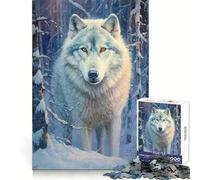 White Wolf 1000 Pieces Puzzles for Adults Cognitive Boost Mindful Escape Tight Lock (50x75cm)