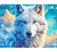 White Wolf 300-piece Jigsaw Puzzle Set Colorful Fantasy Wildlife For Adults Teens 14+ Logic Skill Indoor Game Family Game Night Summer Thick Cardboard 300 PCS/40x28cm