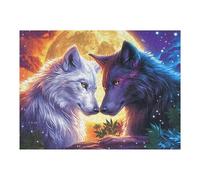White Wolf 500-piece Jigsaw Puzzle Set Animal Pet For Adults Teens 14+ Logic Skill Indoor Game Family Game Night Summer Durable Material 500 PCS