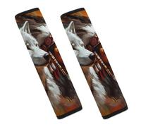 White Wolf And Indians Car Seat Belt Pads Cover Durable Seatbelt Shoulder Strap Car Accessories 2PCS
