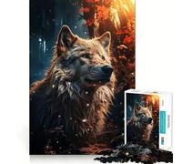 White Wolf at Golden Hour 1000 Piece Teenager Puzzles Mental Focus Game Precision Cut Smooth Edges Christmas Stocking Stuffer Game (38x52cm)