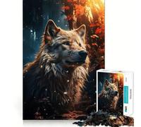 White Wolf at Golden Hour Jigsaw 1000 Pieces for Teenagers Mind Boost Fun Zero Gap Captivating Leisure for Cozy Indoors (50x75cm)