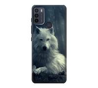 White Wolf Case Cover For Motorola Moto G50