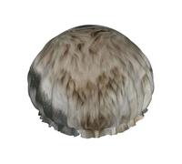 White Wolf Double Layer Shower Cap with Comfort Skin Friendly Design for Hair Protection During Bathing