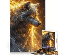 White Wolf Energy Teenagers Puzzles 1000 Piece Jigsaws Focus Ability Casual Relaxation Interlock Well Memorable Gift (38x52cm)