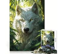 White Wolf Fox in Jungle 1000 Piece Jigsaw Puzzles for Teenagers Logical Skill Leisurely Pursuit Precise Join Fine Xmas Gift (50x75cm)