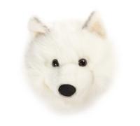 White Wolf Head Wall Mount White