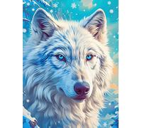 White Wolf in A Magical Snowy Forest 1000 Piece Jigsaw Puzzle for Adults Wildlife Pet Jigsaw Afternoon Tea Companion Brainteaser Perfect Holiday Present Stylish Home Decor 1000 PCS