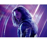White Wolf In Avengers Infinity War Sebastian Stan Movie Poster Framed or Unframed Glossy Poster (A1-594 × 841 mm Unframed)